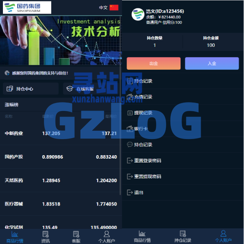 医药投资微交易系统/微盘时间盘源码/投资理财源码