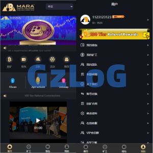 海外多语言矿机系统/区块链云矿机/云算力矿机/多级分销