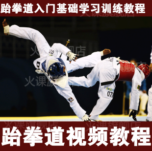 跆拳道基础训练教程 跆拳道入门基础学习教程 跆拳道教程视频