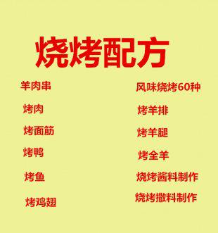 烧烤酱料撒料配方教学视频