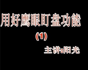 用好鹰眼盯盘功能 阳光(颜为民)主讲