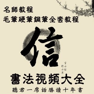 书法视频教程 钢笔毛笔硬笔自学教程大全 零基础练字学书法