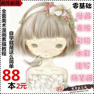 手绘画彩铅速写技法教程 美术素描漫画水彩画绘画教材素材