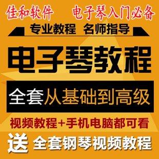 电子琴钢琴初级入门自学零基础学习教学视频教程教材书五线谱全