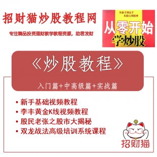 炒股从零开始 学炒股票入门到精通 炒股新手培训必备