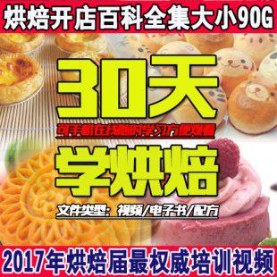 烘焙视频教程 裱花技术面包蛋糕西点糕点配方大全 30天学烘焙