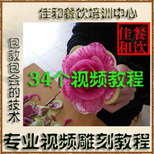 食品雕刻基础教程 从食品雕刻基础到精通全套资料盘饰厨师必备