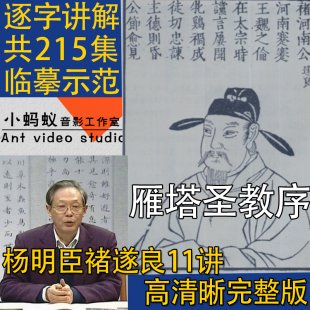 自学书法视频教程 褚遂良雁塔圣教序临摹示范杨明臣楷书