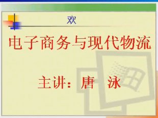 电子商务与现代物流(供应链管理)视频教程 38讲 电子科大