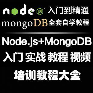 node.js视频教程 入门项目实战开发教程零基础nodejs+mongodb
