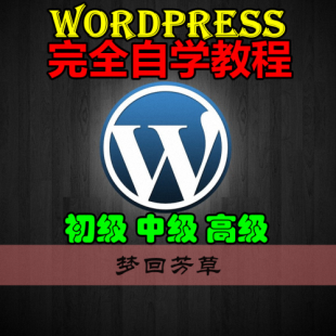 wordpress教程 wordpress完全自学视频教程初中高级 全套新手建站