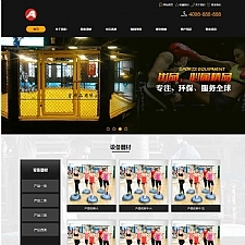 （带手机版数据同步）体育健身用品器材类网站源码 瑜伽拳击健身设备生成企业织梦模板