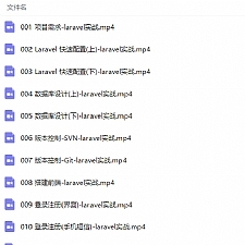 Laravel实战项目开发网上商城全程实录视频教程