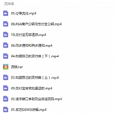 支付宝即时到账在线支付实战项目开发视频教程