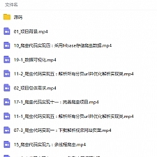 手把手教学大数据爬虫项目案例实战视频教程