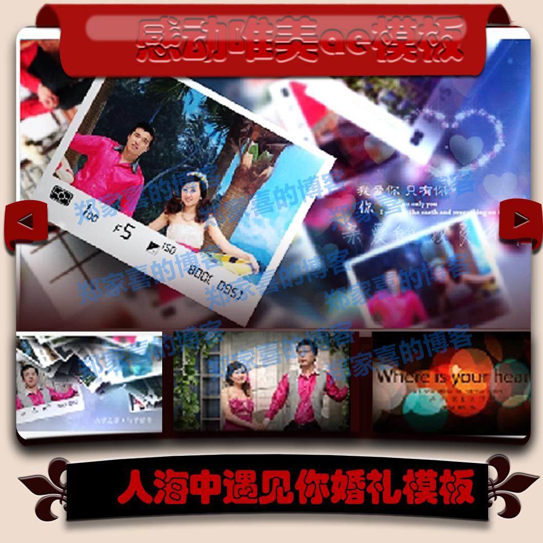 2014新款最新婚礼片头AE模板 人海中遇见你 婚礼开场视频源文件