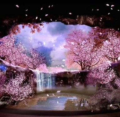 LED大屏幕视频素材 梦幻唯美浪漫花瓣飘落婚庆婚礼动态背景