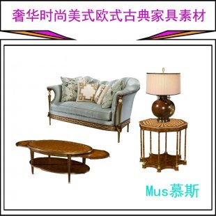 顶级奢华 美式欧式法式古典家具 室内软装设计方案素材