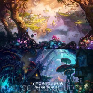 震撼【原画集】国外大神人物场景作品 Q版场景 游戏素材 CG图集