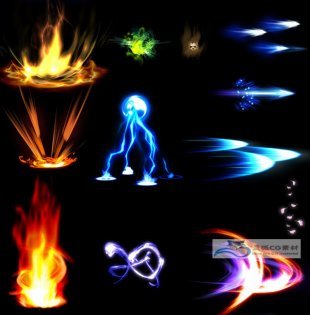 游戏技能特效DNF 3300多套横版 光效序列连帧图美术资料素材