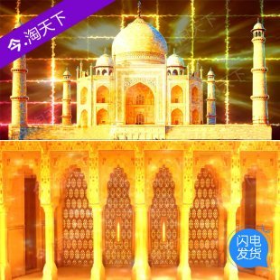 新疆舞肚皮舞 异域宫殿 印度歌舞晚会LED大舞台视频背景素材J395