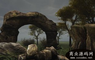 Unity3D游戏资源包 沧桑风格的岩石场景资源包