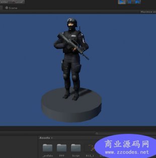 unity3d反恐警察动画资源包 持枪、蒙面、带动画