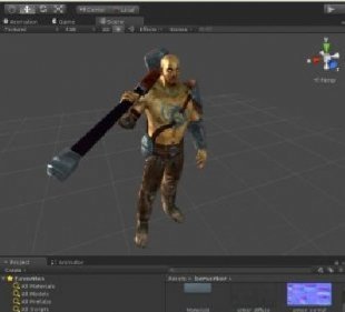 unity3d游戏资源包 巨锤战士资源包 带动作