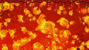 2016猴年喜庆背景恭喜发财鞭炮红灯笼扇子led大屏幕视频素材高清