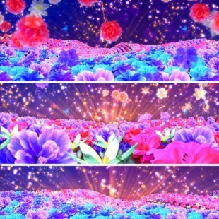 大气绚丽花海 动态高清唯美舞台婚礼婚庆LED大屏幕背景视频素材