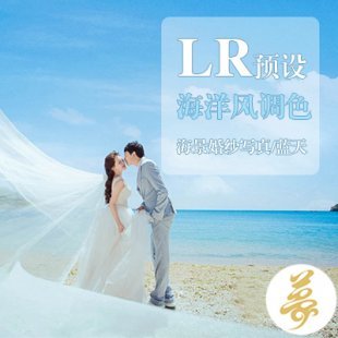Lightroom预设 LR调色 海洋色调 婚纱人像 海边写真海景婚礼调色