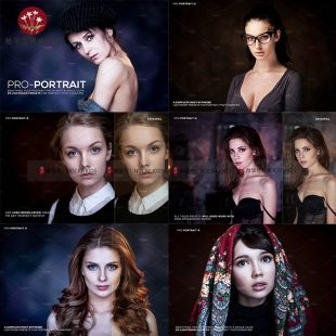 Lightroom预设动作 棚拍人物肖像LR预设调色后期欧美暗系人像摄影