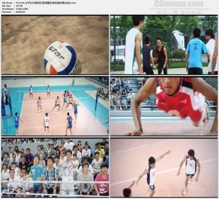 大学生打排球打篮球踢足球校园比赛运动高清实拍视频素材