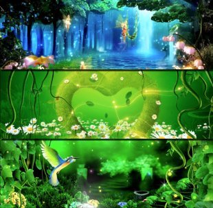 梦幻森林唯美仙境 高清背景舞台晚会婚庆led大屏幕背景视频素材
