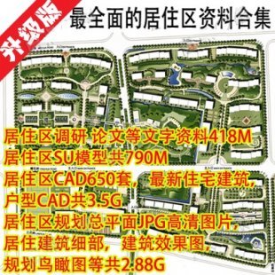 CAD平面图建筑细部设计 居住区规划设计案例 文案模型素材