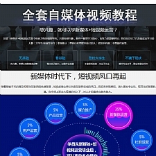 自媒体 短视频运营教程新手自学直播带货实战全套零基础视频教学