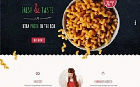 卡通的面包甜品店网上预订网站模板html整站