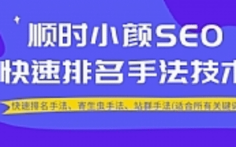 最新顺时小颜SEO教程_ 快速排名、寄生虫手法、站群手法(适合所有关键词)