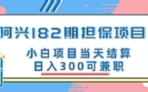 阿兴博客兼职教程 小白当天结算日入300+【官方售价3500元】
