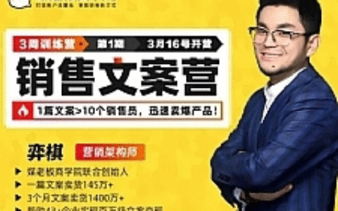 媒老板销售文案最新教程_迅速卖爆产品1400W+（完结）