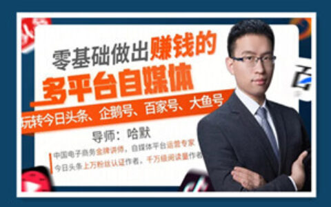 零基础做出赚钱的多平台自媒体