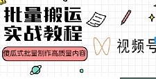视频批量搬运热门运营教程