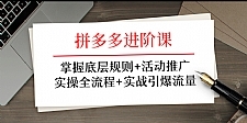拼多多进阶课 掌握底层规则+活动推广+实操全流程+实战引爆流量