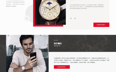 黑色手表首饰网站源码 织梦dedecms模板 [自适应手机版]