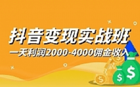 抖音变现实战班，一部手机就可以解决问题，日入3000也真的不是梦！