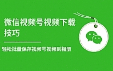 微信视频号视频下载技巧，轻松批量保存视频号等无水印视频到相册