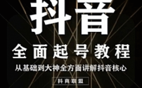 抖音最新课程：账号类型定位+视频搬运发送处理+起号基础
