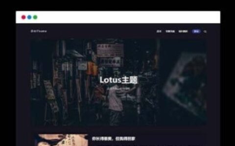 WordPress主题Lotus1.1源码黑色自媒体博客主题