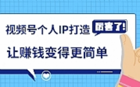 《视频号个人IP打造》让赚钱变得更简单，打开财富之门（视频课程）
