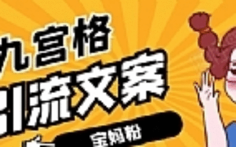 九宫格文案引流课：手把手教你快手引流精准宝妈粉